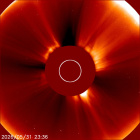 Latest LASCO C2 image of the Sun